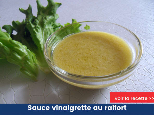Sauce vinaigrette au raifort
